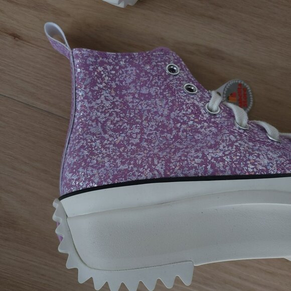 ✨Converse Run Star Hike Platform Hi 6 Men Shoes Sneakers Glitter Purple A10096C - Picture 9 of 10